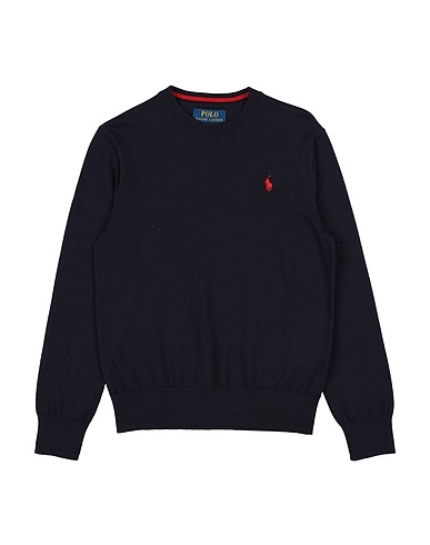 POLO RALPH LAUREN Jumper COTTON CREWNECK SWEATER Midnight blue 100% Cotton