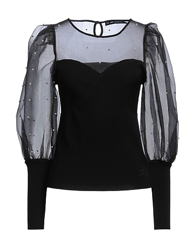 KARL LAGERFELD Jumper Black 73% Recycled viscose, 27% Polyester