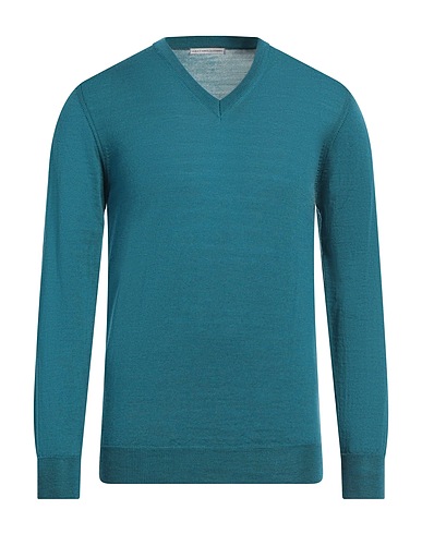 GREY DANIELE ALESSANDRINI Jumper Deep teal 100% Wool