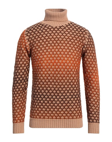 GREY DANIELE ALESSANDRINI Polo neck Rust 45% Acrylic, 45% Wool, 10% Polyamide