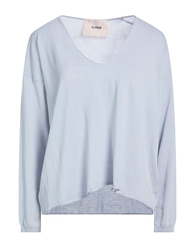 FLOOR Πουλόβερ GRIGIO CHIARO 100% Βαμβάκι