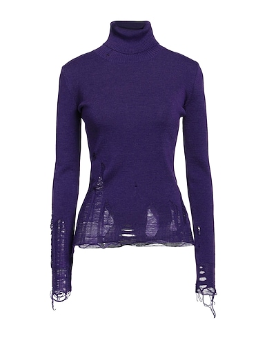 MM6 MAISON MARGIELA Polo neck Purple 50% Acrylic, 50% Virgin Wool