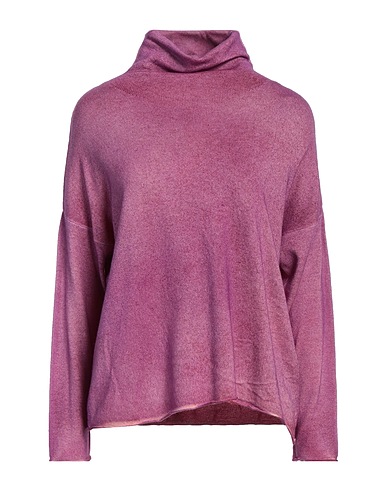 ALESSANDRO ASTE Polo neck Purple 90% Merino Wool, 10% Cashmere