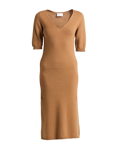 DANIELE FIESOLI Vestito midi COLLEZIONE N_01 Cammello 90% Lana, 10% Cachemire