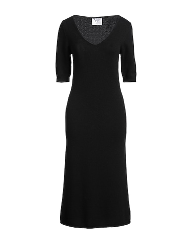 DANIELE FIESOLI Midi-Kleid COLLEZIONE N_01 Schwarz 90% Wolle, 10% Kaschmir