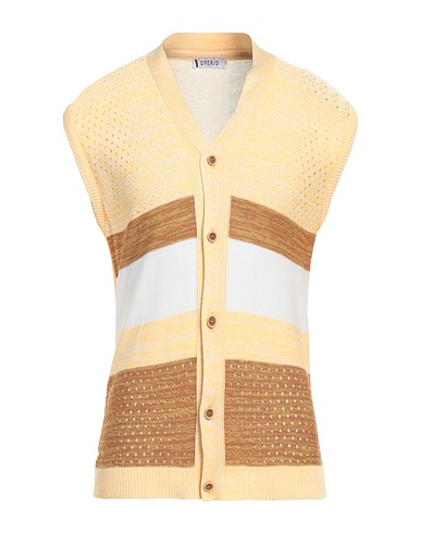 OVER/D Cardigan Pastel yellow 50% Cotton, 50% Acrylic