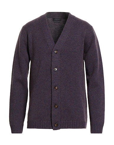 DANIELE FIESOLI Cardigan Purple 100% Merino Wool