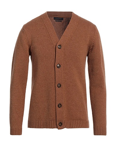 DANIELE FIESOLI Cardigan Camel 100% Laine mérinos