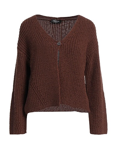 FABIANA FILIPPI Cardigan Brown 65% Cotton, 35% Polyamide