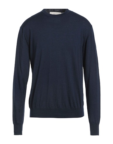 ORIGINAL VINTAGE STYLE Pullover Blu notte 100% Lana Merino