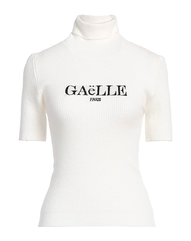 GAëLLE Paris Polo neck Ivory 53% Viscose, 28% Polyester, 19% Polyamide