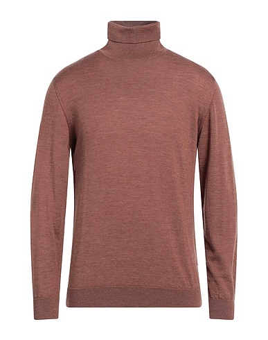 DANIELE FIESOLI Turtleneck Brown 100% Virgin Wool