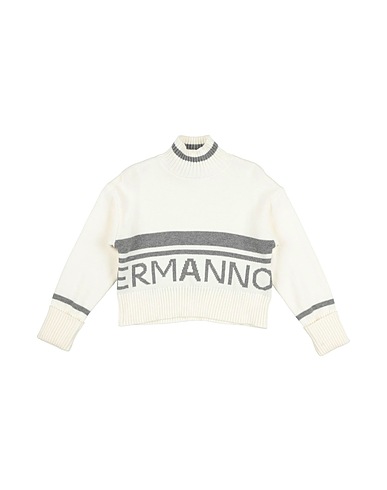 ERMANNO SCERVINO JUNIOR Turtleneck Cream 95% Cotton, 5% Cashmere