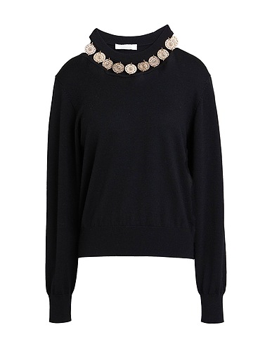 RABANNE Jumper Black 75% Wool, 25% Silk