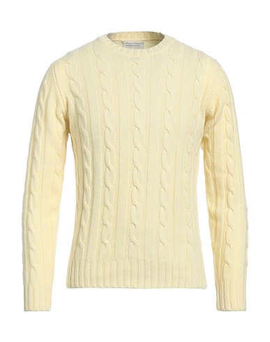 FILIPPO DE LAURENTIIS Jumper Pastel yellow 90% Super 120s Wool, 10% Cashmere