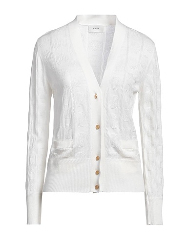 BALLY Cardigan White 55% Silk, 45% Cotton