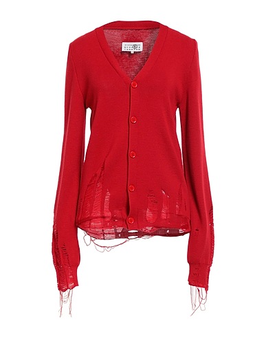MM6 MAISON MARGIELA Cardigan Rosso 50% Acrilico, 50% Lana Vergine