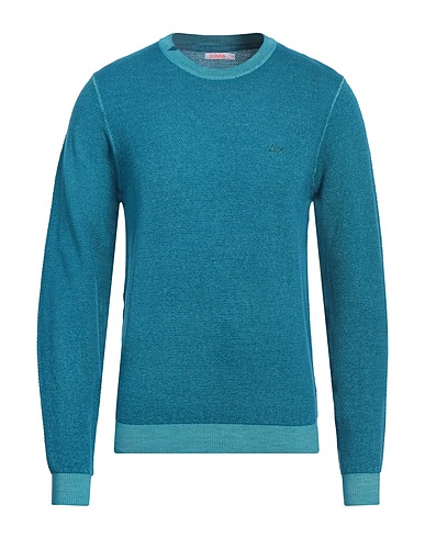 SUN 68 Jumper Turquoise 100% Merino Wool
