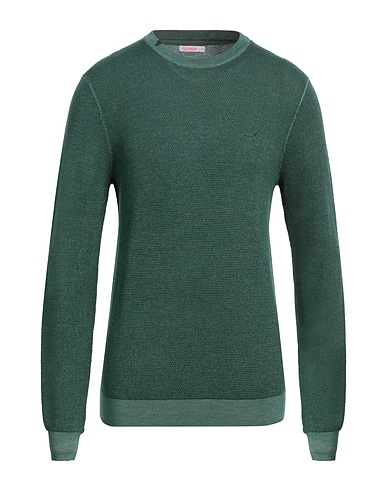SUN 68 Jumper Green 100% Merino Wool