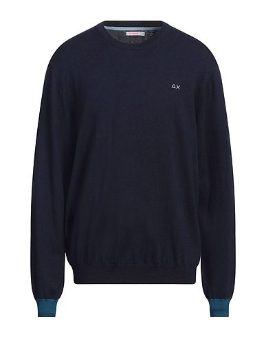 SUN 68 Jumper Midnight blue 50% Merino Wool, 50% Cotton