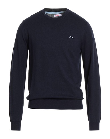 SUN 68 Jumper Midnight blue 50% Merino Wool, 50% Cotton