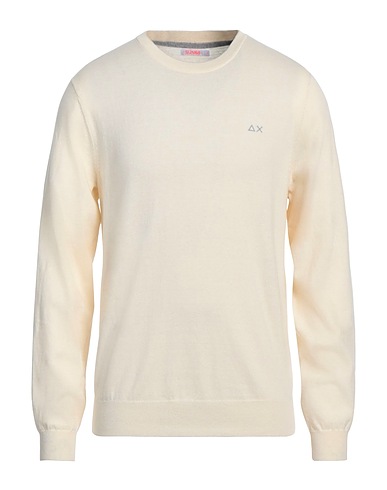 SUN 68 Jumper Cream 50% Merino Wool, 50% Cotton