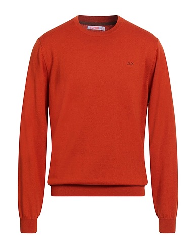 SUN 68 Jumper Rust 50% Merino Wool, 50% Cotton