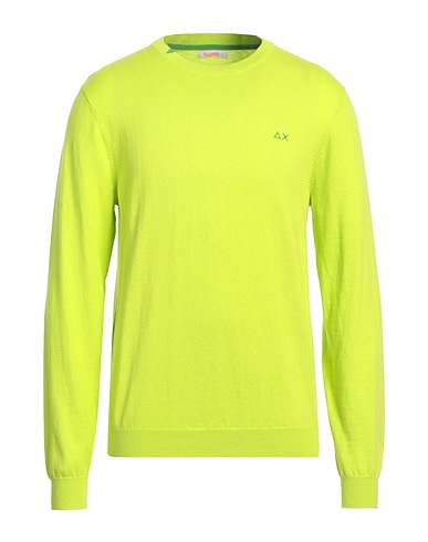 SUN 68 Jumper Lime green 50% Merino Wool, 50% Cotton