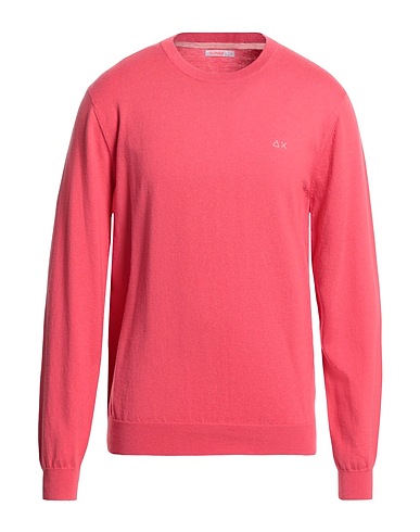 SUN 68 Sweater Pink 50% Merino Wool, 50% Cotton