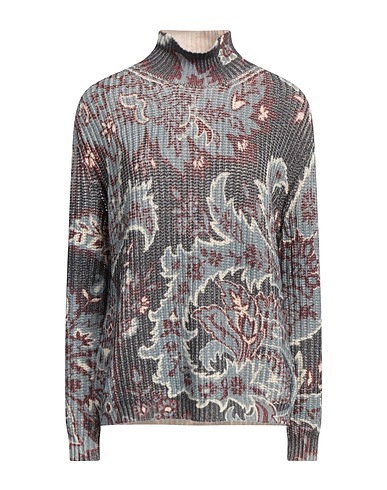 ETRO Rollkragenpullover Blaugrau 100% Wolle