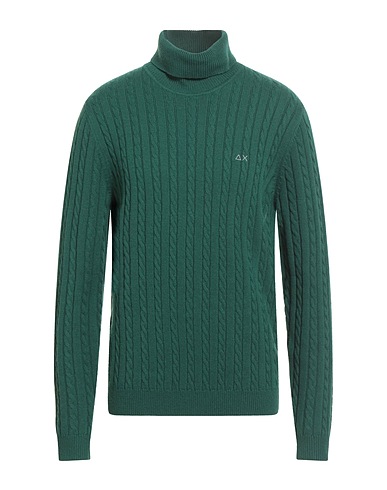 SUN 68 Turtleneck Green 50% Merino Wool, 35% Viscose, 10% Polyamide, 5% Cashmere