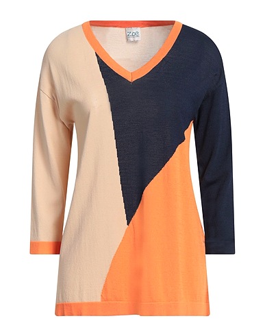 Z.O.E. ZONE OF EMBROIDERED Jumper Navy blue 65% Viscose, 35% Polyamide