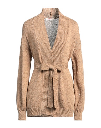 KONTATTO Cardigan Camel 62% Polyester, 35% Cotton, 3% Other Fibres