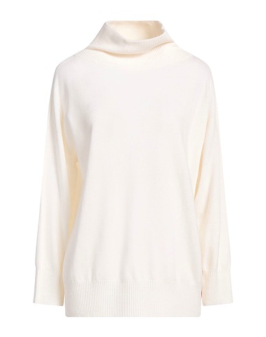 LIVIANA CONTI Turtleneck Ivory 100% Pure virgin wool IWS