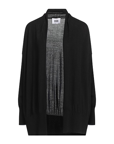 ALPHA STUDIO Cardigan Black 100% Cotton