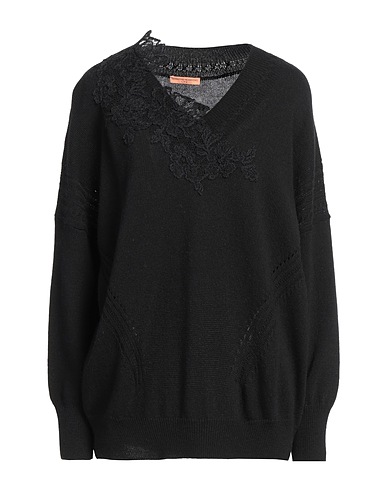 ERMANNO SCERVINO プルオーバー LIFE ブラック ウール 37% / レーヨン 26% / カシミヤ 21% / ナイロン 16% / ウール