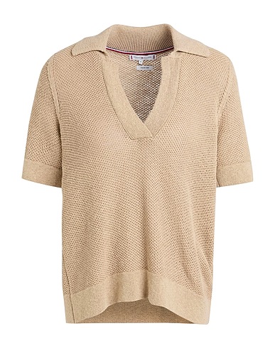 TOMMY HILFIGER Pullover Beige 66% Cotone, 34% Lino