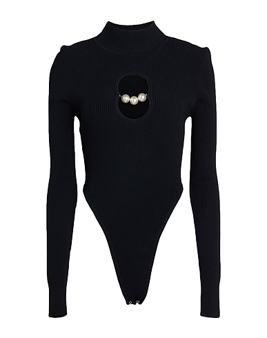 MOSCHINO JEANS TOPWEAR Black 83% Viscose, 17% Polyester