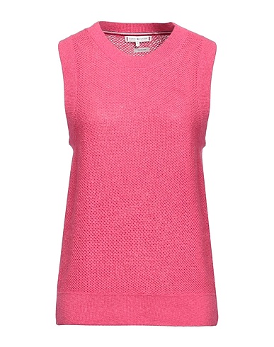 TOMMY HILFIGER Sleeveless sweater Fuchsia 66% Cotton, 34% Linen