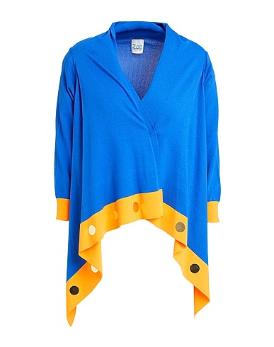 Z.O.E. ZONE OF EMBROIDERED Cardigan Blue 65% Viscose, 35% Polyamide