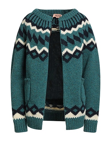 N°21 Cardigan Deep teal 100% Virgin Wool
