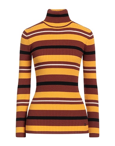 OTTOD'AME Polo neck Yellow 50% Viscose, 28% Polyester, 22% Nylon