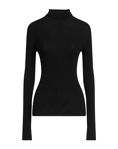 SPORTMAX Polo neck Black 100% Virgin Wool