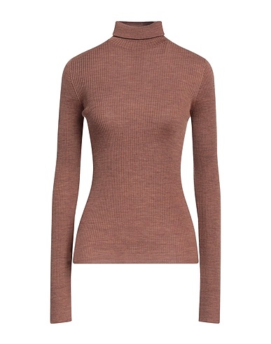 SPORTMAX Polo neck Khaki 100% Virgin Wool