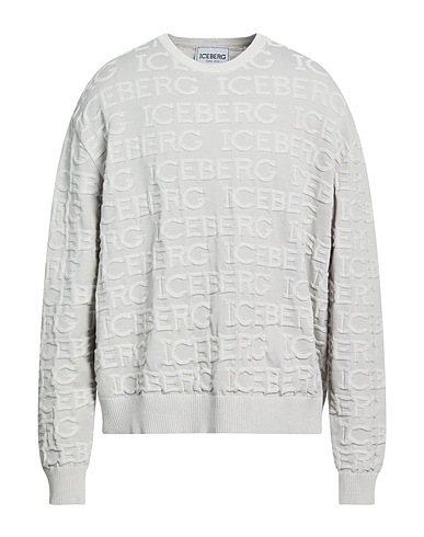 ICEBERG Sweater Light grey 72% Cotton, 28% Polyamide