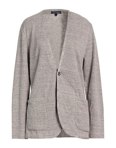 LARDINI Cardigan Khaki 73% Linen, 27% Cotton