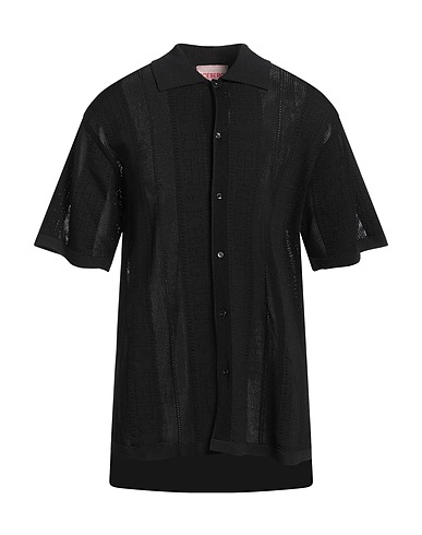 ICEBERG Camicia tinta unita Nero 65% Viscosa, 35% Poliammide