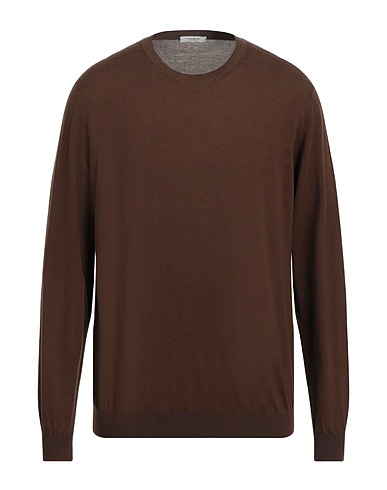 PAOLO PECORA Jumper Chocolate brown 100% Cotton