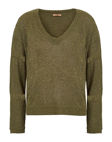 WHITE WISE Jumper Military green 55% Acrylic, 45% Nylon