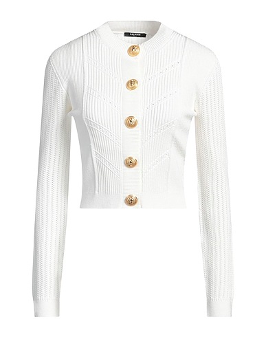 BALMAIN Cardigan White 84% Viscose, 16% Polyester